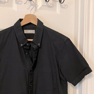 Everlane Short Sleeve Button Up Black Shirt, Men’s Small